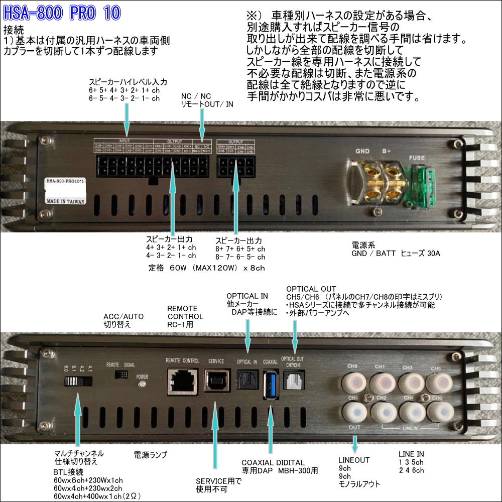 SAIACO TCAR@8chp[Av 9chDSPAv HSA-800PRO10@pl