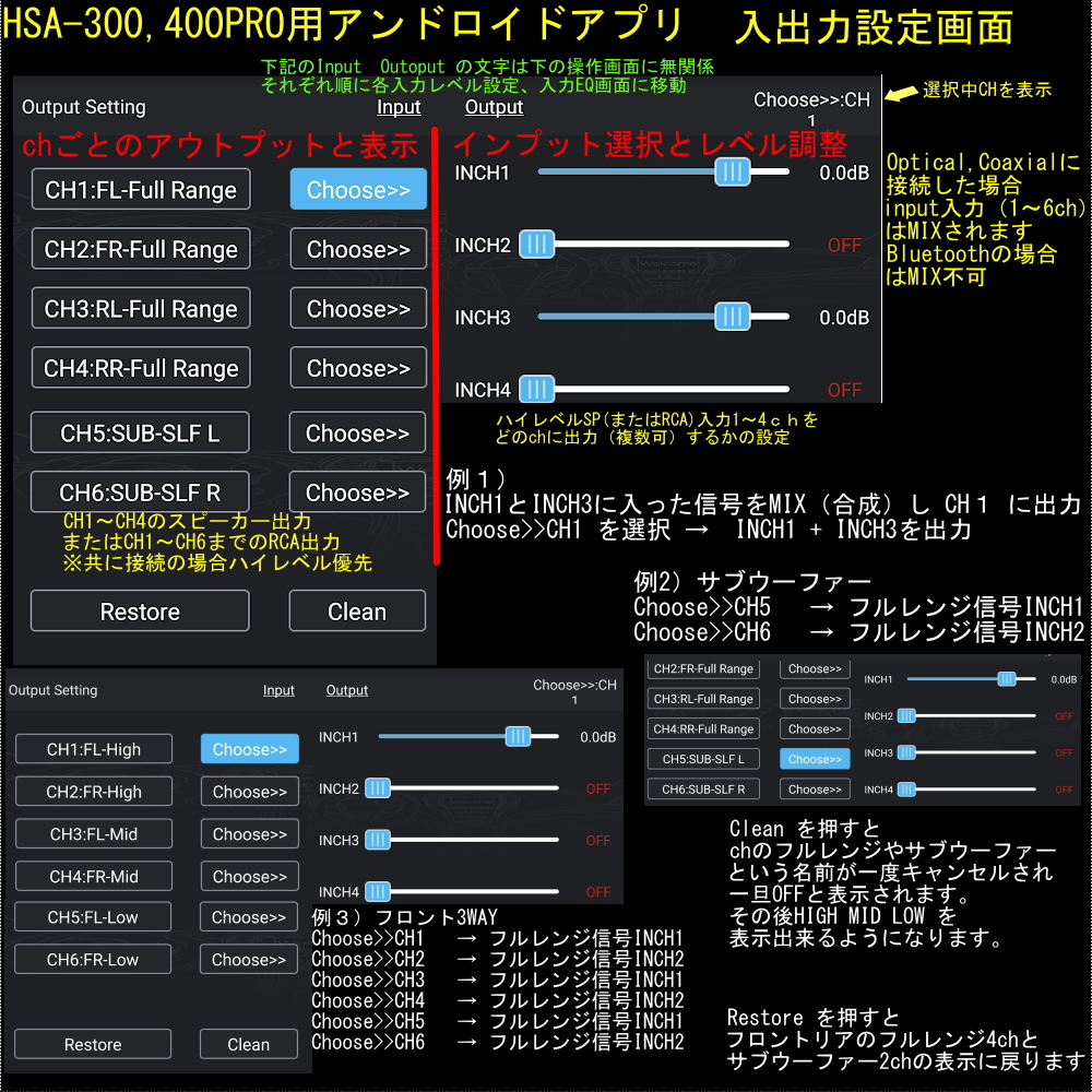 SAIACO サイアコ HSA-300/400.31PRO　アプリ　入出力設定